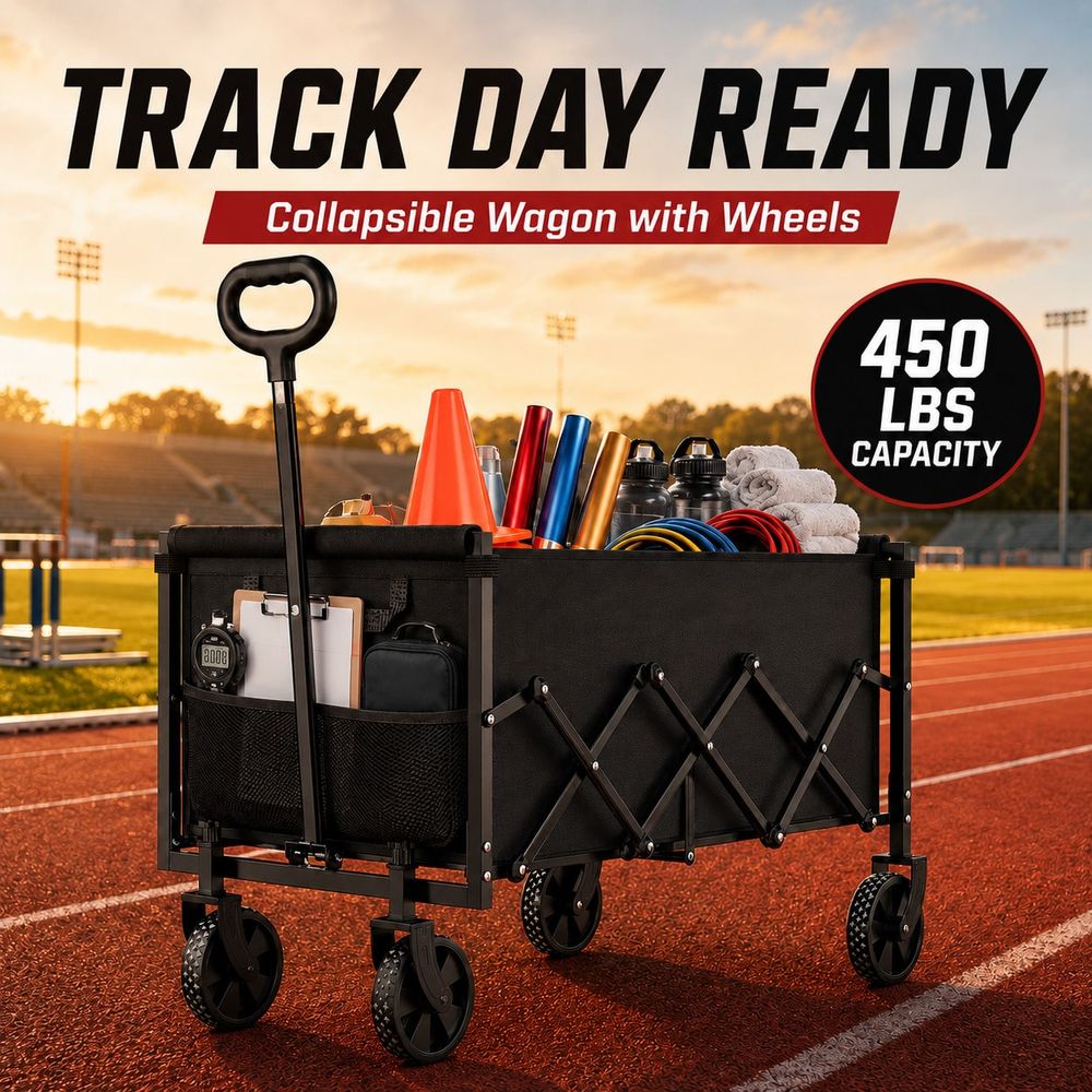 Sports Equipment Wagon - 현장 장비 운반기, 450파운드 접이식 웨건