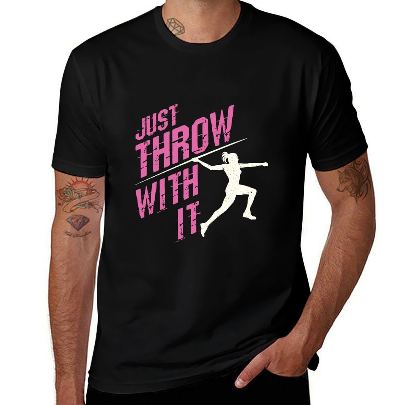Javelin Throwing - 그냥 던져봐 자벨린 던지기 여성용 티셔츠