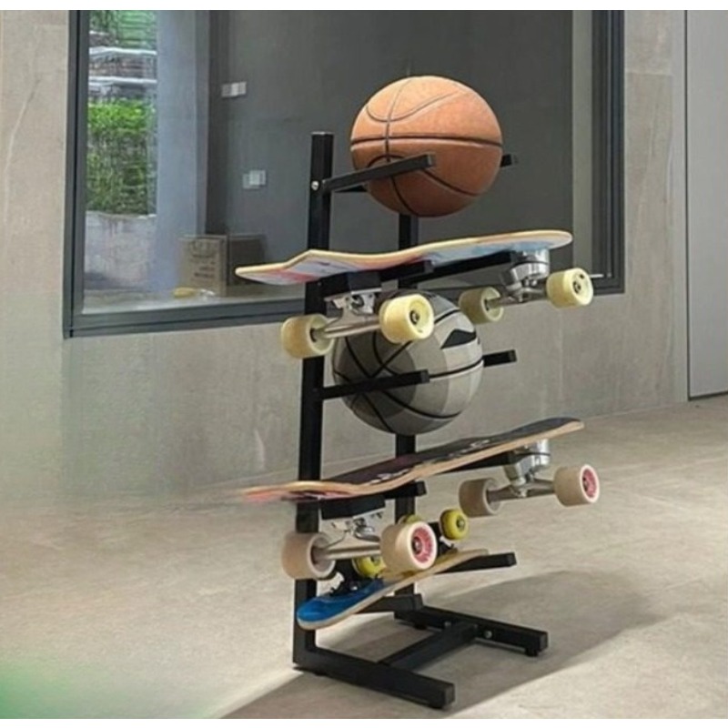 Sports Equipment Rack - 스케이트보드 장비 랙 통합형 디자인 농구