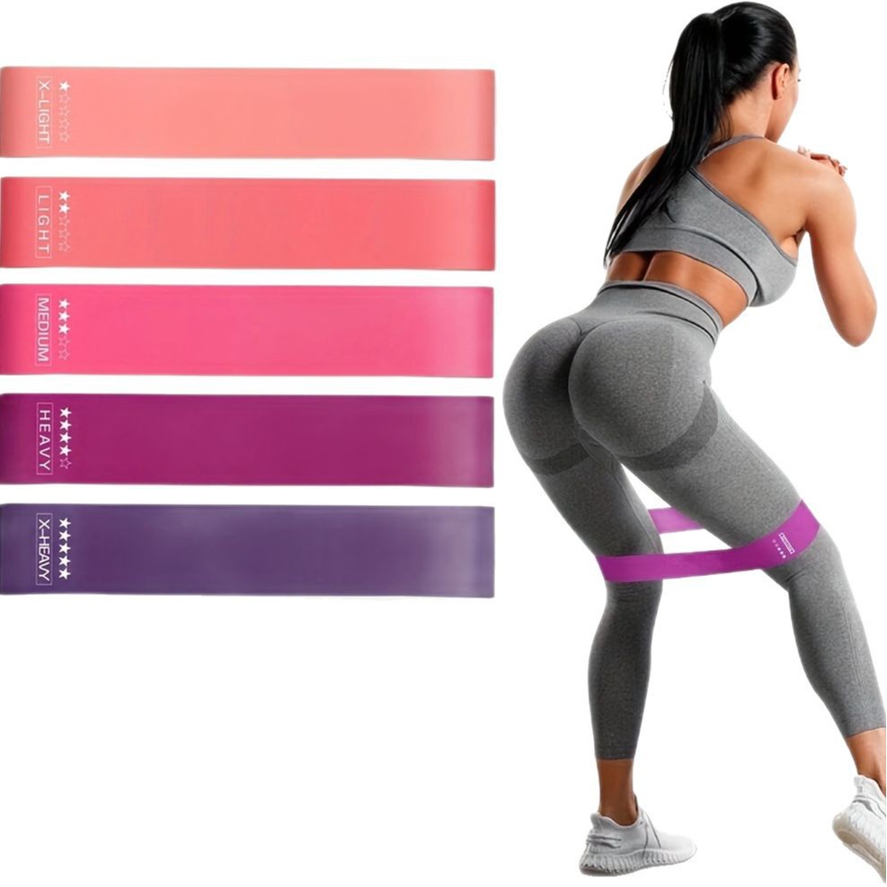 Sports Equipment Pictures - 5피스 컬러 저항 밴드 세트 요가,