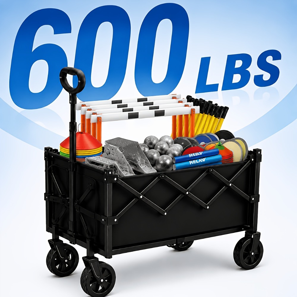 Sports Equipment Wagon - 360도 회전 가능한 접이식 고하중 정원