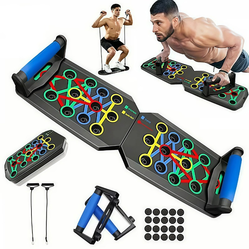Sports Equipment Pictures - 저항 밴드가 있는 접이식 푸시업 보드,