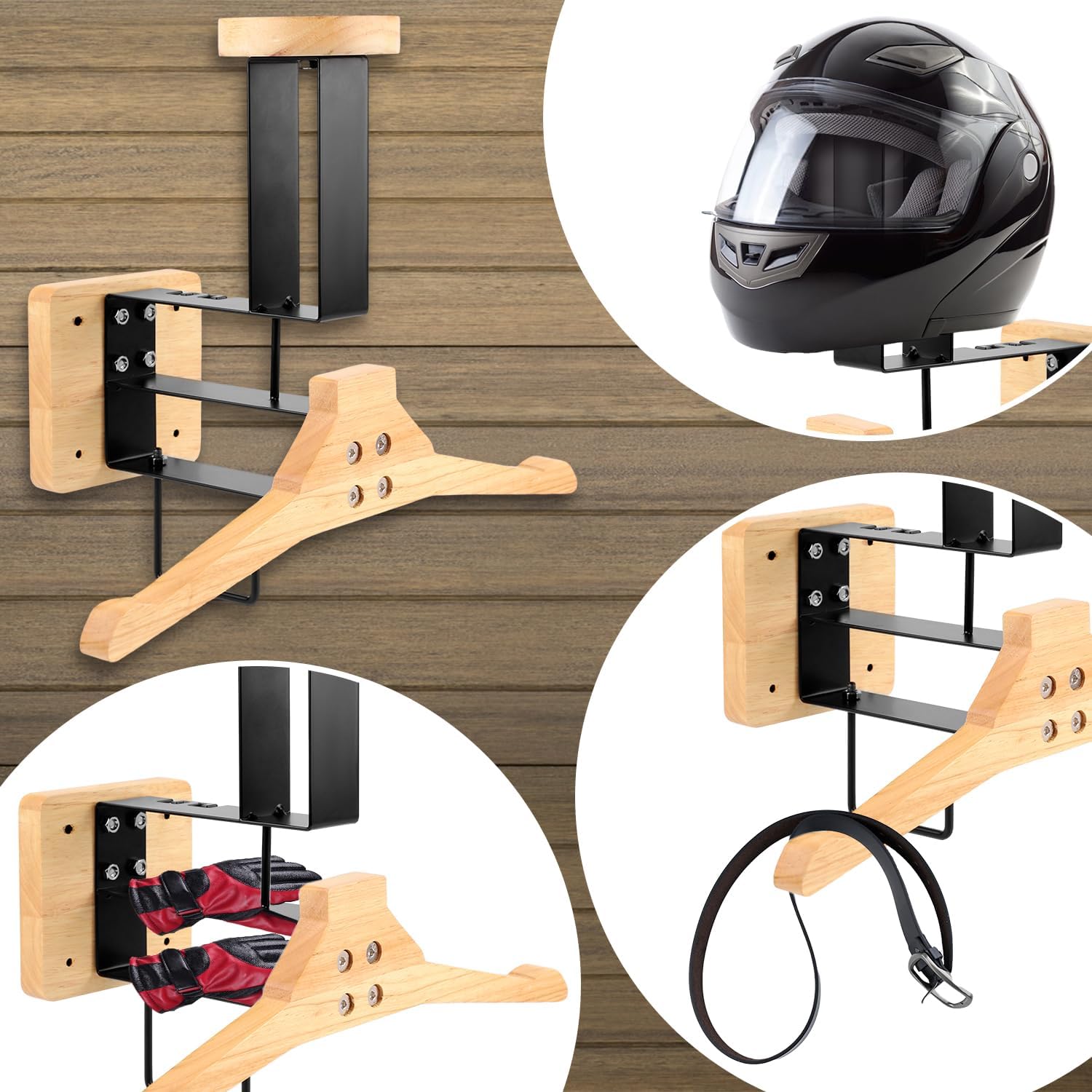 나무 오토바이 헬멧 홀더 벽걸이형 후크 디스플레이 랙  - Sports Equipment Rack 리뷰 및 가격