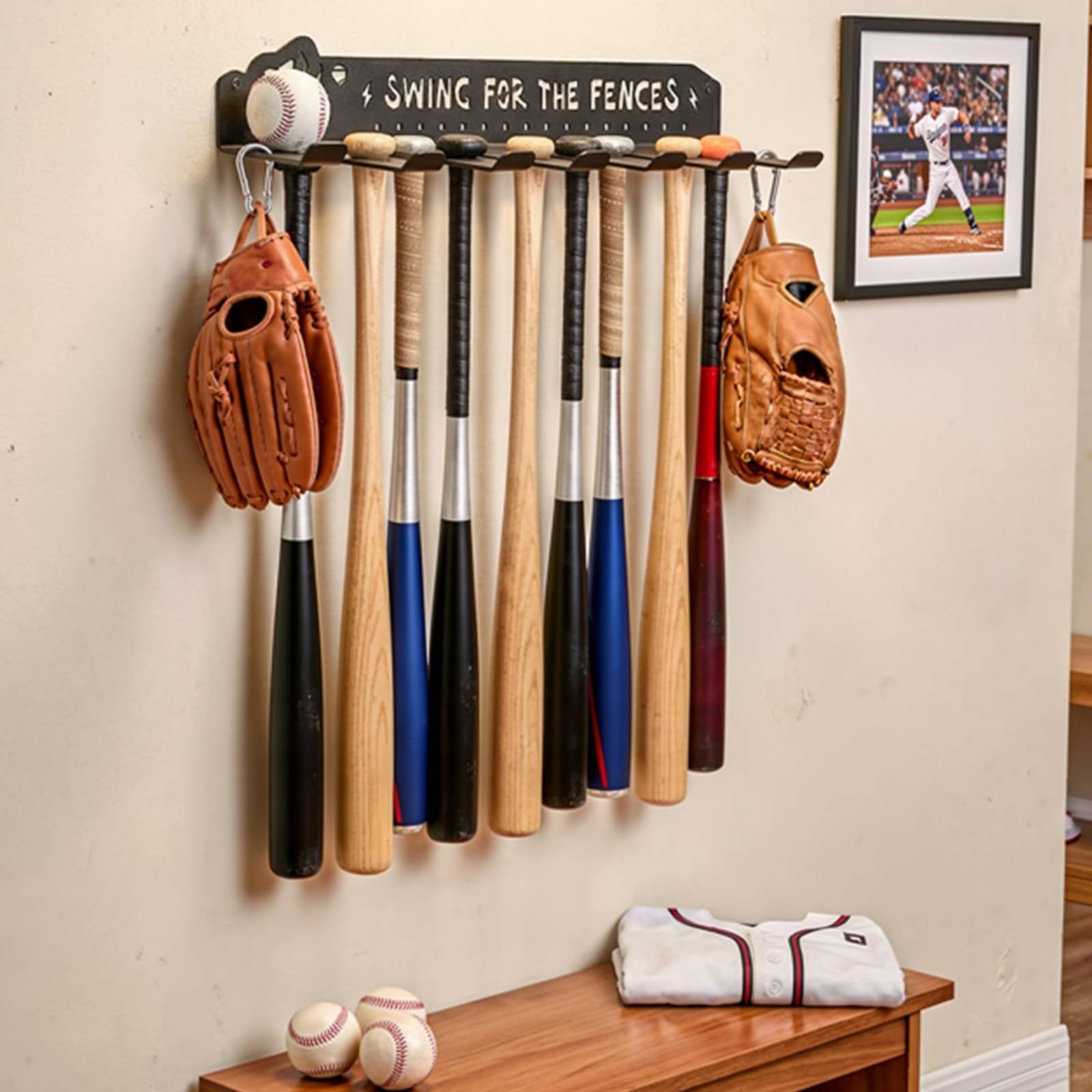 8개의 후크가 있는 스포츠 장비 랙, 헤비 듀티 메탈  - Sports Equipment Rack 리뷰 및 가격