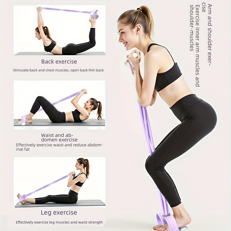 4튜브 페달 저항 밴드 다기능 텐션 로프 탄성 요가 풀 - Sports Equipment Nearby 리뷰 및 가격