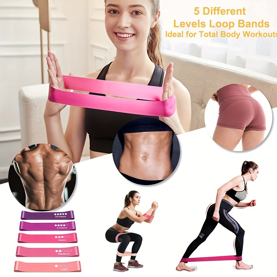 5피스 컬러 저항 밴드 세트 요가, 필라테스, 체육관  - Sports Equipment Pictures 리뷰 및 가격