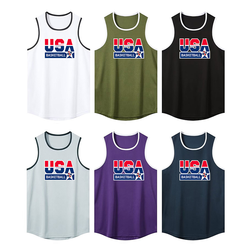 미국 미국 농구 스포츠 조끼 남자 여름 민소매 빠른 건 - Sports Equipment Usa 리뷰 및 가격
