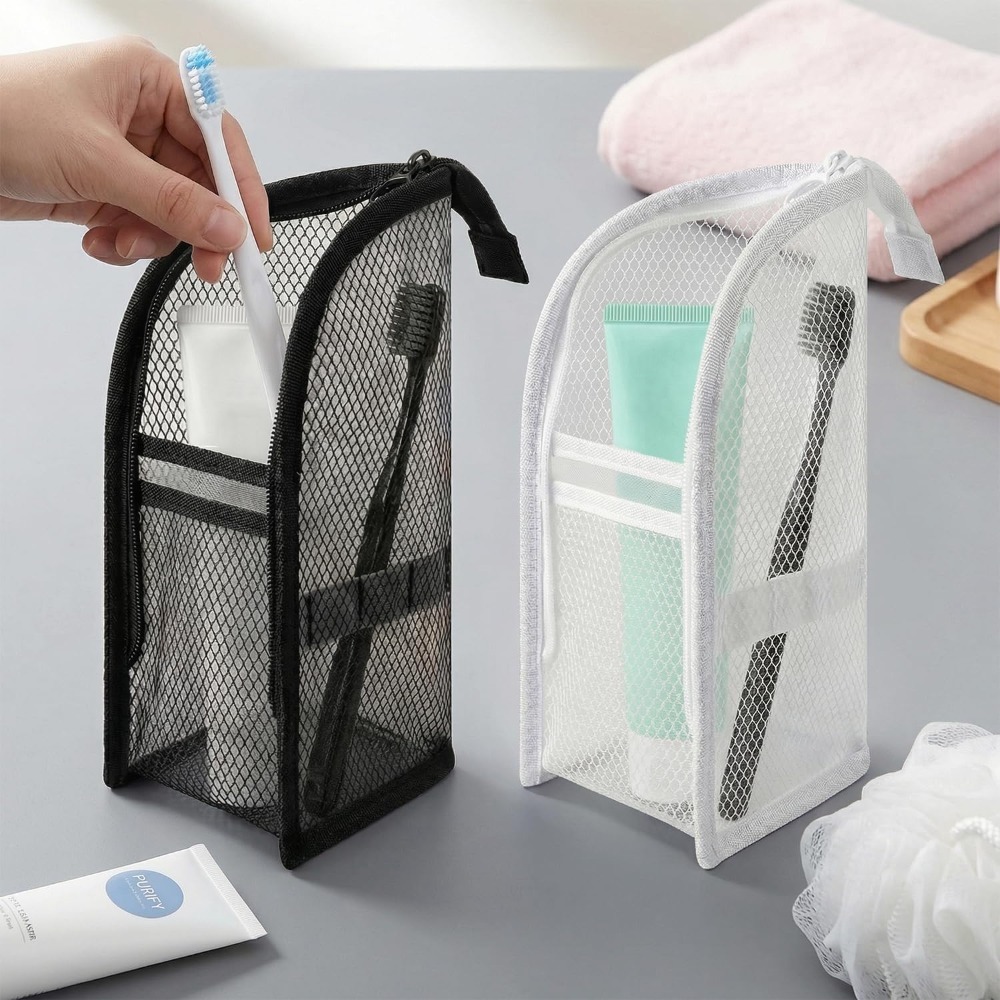 메쉬 세면도구 가방 통기성 속건 수직 칫솔 홀더 여행용 - Sports Equipment Bag 리뷰 및 가격