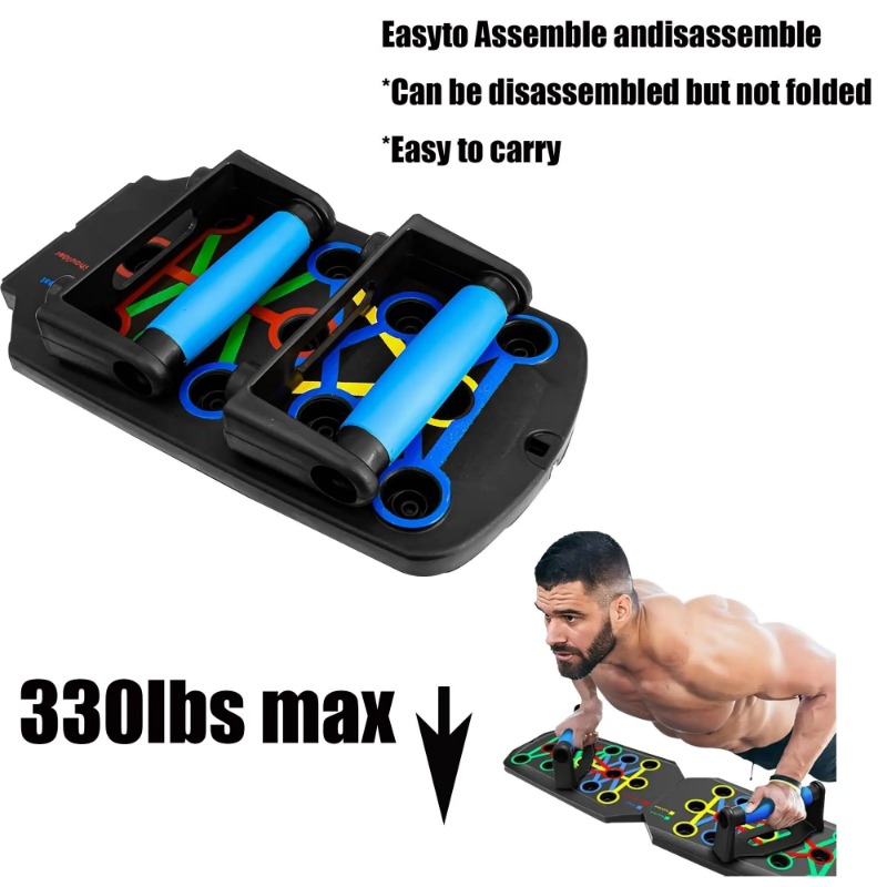 저항 밴드가 있는 접이식 푸시업 보드, 다기능 푸시업  - Sports Equipment Pictures 리뷰 및 가격